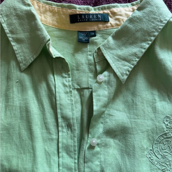 Ralph Lauren Mint Green Men's Button-Down Shirt - Picture 1 of 4
